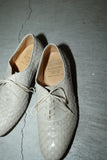 c90’s GRENSON - intrecciato leather dress shoes in ennui gray / made in ENGLAND