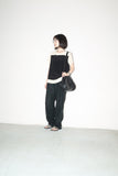 00’s Les Copains - silk bi-color pullover top / made in ITALY