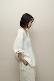 90’s European label - linen hoodie top
