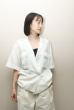 80’s Laurel by ESCADA - linen military essence blouse / made in West Germany