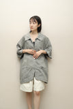 80-90’s German label - linen oversized shirt jacket
