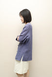 80-90’s European label - linen china shirt-jacket in lavender