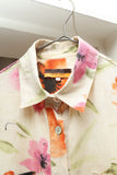 c90’s Italian label - linen floral pattern pullover dress