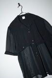 80’s European label - sheer/rayon combination oversized blouse