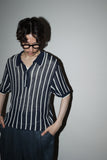 90's VERSACE - rayon semi-sheer knit polo