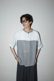 80’s European label - switched fabric pullover shirt / made in ITALY