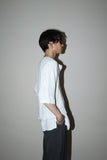 80-90’s European label - linen/rayon henry neck pullover shirt / made in ITALY