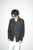 00's EU label - linen 3D chest pocket shirt