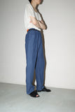c00’s ETRO - linen 5 pocket straight silhouette pants in indigo-feeling blue