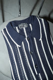 90's VERSACE - rayon semi-sheer knit polo