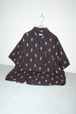 c90's Italian label - rayon abstract pattern shirt　①