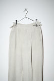 80’s French label - linen military sampling tuck trousers