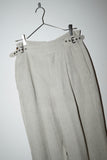 80’s French label - linen military sampling tuck trousers
