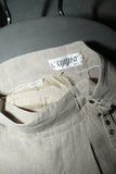 80’s French label - linen military sampling tuck trousers