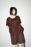 90-00’s European label - rayon satin oversized pullover top
