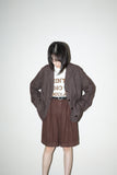 00’s European label - linen relaxed jacket