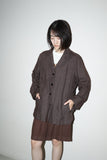 00’s European label - linen relaxed jacket