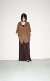 80's rayon relaxed shirt in mocha
