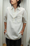 70's linen/cotton pullover shirt