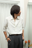 70's linen/cotton pullover shirt