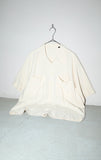 c90's row-silk double pocket open collar box shirt