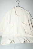 c90's row-silk double pocket open collar box shirt