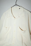 c90's row-silk double pocket open collar box shirt