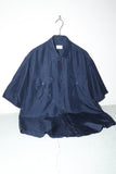 90's BENETTON - silk double flap pocket shirt