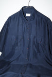 90's BENETTON - silk double flap pocket shirt