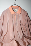 80's rayon satin cropped pulllover shirt