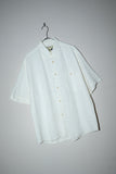 80-90's  jacquard botanical pattern shirt