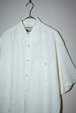80-90's  jacquard botanical pattern shirt