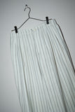 c80's European label - stripe pattern linen wide tuck trousers