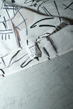 80-90's silk drawing pattern shirt