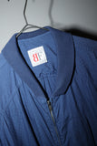 80’s BELFE - cotton zip-up blouson in dusty blue