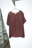90-00’s European label - rayon satin oversized pullover top