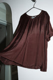 90-00’s European label - rayon satin oversized pullover top