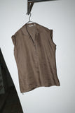 70-80’s European label - linen French sleeve pullover shirt