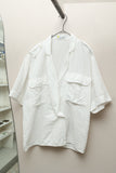 80’s Laurel by ESCADA - linen military essence blouse / made in West Germany