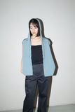 80-90's German label - sleeveless hooded jacket