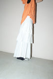 c00's linen layered frill maxi skirt