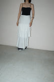 c00's linen layered frill maxi skirt
