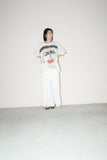 c80's drawing printed cotton  pullover shirt