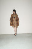 80's Max Mara- linen oversized shadow plaid jacket