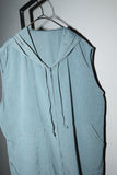 80-90's German label - sleeveless hooded jacket