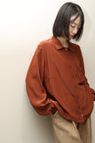 c80's terracotta silk blouse