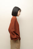 c80's terracotta silk blouse