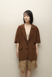 80's silk half sleeve jacket