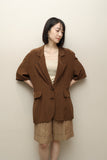 80's silk half sleeve jacket