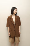 80's silk half sleeve jacket
